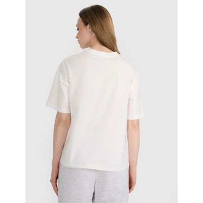 4. Übergroßes bedrucktes Damen-T-Shirt 4F 4FRSS25TTSHF2692-11S
