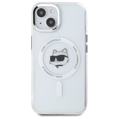 3. Karl Lagerfeld IML Metal Choupette Head MagSafe iPhone 15 Plus Hülle - Weiß