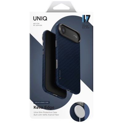 6. Uniq Keva EDGE Magclick Ladehülle für iPhone Air – Blau