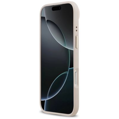 5. Guess MagSafe iPhone Air Hülle mit Strass-Logo und genarbter Oberfläche – Rosa