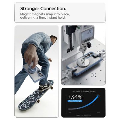 10. Spigen Ultra Hybrid Mag MagSafe Hülle für Samsung Galaxy S26 – Transparentblau