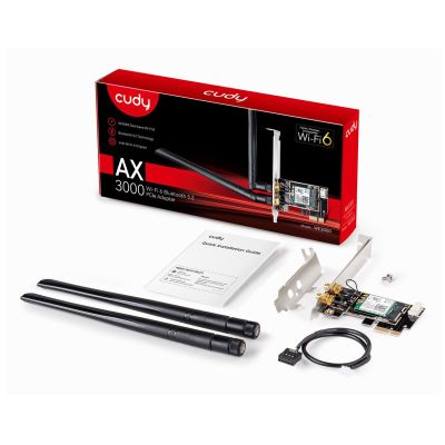 12. CUDY WE3000 AX5400 Wi-Fi 6 + BT 5.2 Intel AX210 PCIe Netzwerkkarte