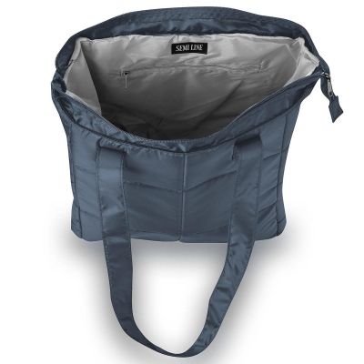 4. GROẞE DAMEN-SCHULTERTASCHE IN MARINEBLAU SEMI LINE