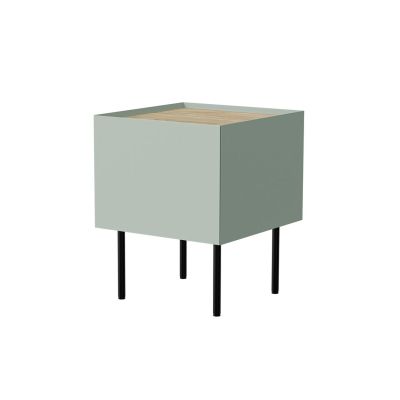 Nachttisch 2-teilig FELLINI 40x41x60 Olivenholz + geölte Eichenplatte
