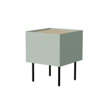 Nachttisch 2-teilig FELLINI 40x41x60 Olivenholz + geölte Eichenplatte