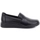 2. Schwarze Damen-Keilsandalen aus Leder zum Hineinschlüpfen, Potocki JE19505