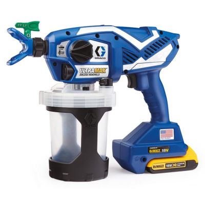 GRACO ULTRAMAX Farbpistole (2 x 2Ah DEWALT Akkus + Ladegerät) + Tasche