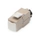 20. Keystone-Buchse RJ45 (8P8C) Kat. 6A, STP, geschirmt, werkzeuglos, Stahl, 24 Stück.