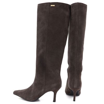 5. Damen-Lederstiefel mit hohem Absatz, gefüttert, braun, Big Star UU274497