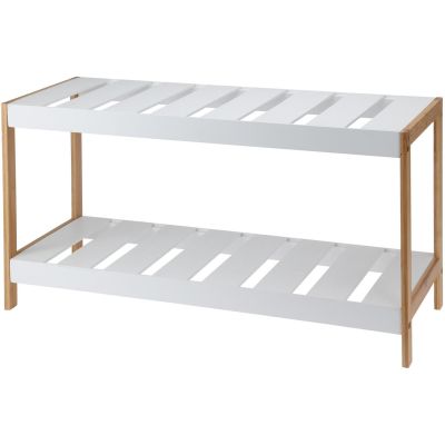 5. Schuhschrank aus Bambus, 2 Ebenen