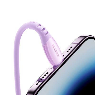 6. Joyroom S-A59 Vibrant Series 3A USB-A - Lightning Kabel 1,2 m - lila