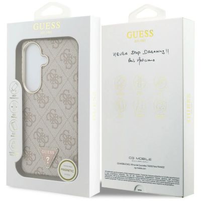8. Guess 4G Triangle Logo MagSafe Hülle für Samsung Galaxy S26 - Pink