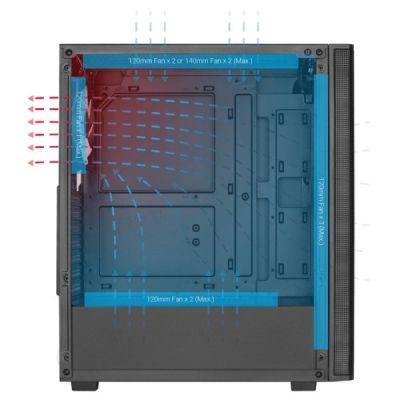 8. AEROCOOL PGS DESIGNER-G-BK-v1 Gehäuse