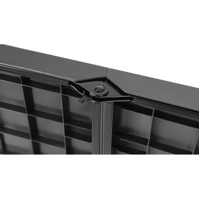 6. TOURISTEN-CATERING-SET, KLAPPTISCH 86,5 x 86,5 x 71 CM UND 4 SCHWARZE STÜHLE