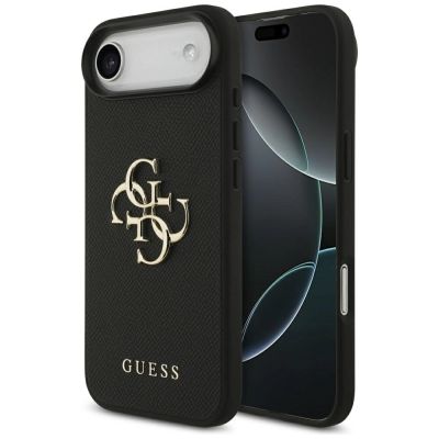 Guess Grained Big 4G & Classic Logo Hülle für iPhone Air - Schwarz
