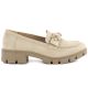 2. Damen-Wildlederschuhe mit Verzierung, beige M.Daszyński MR23106