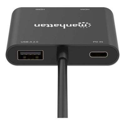 9. Manhattan 154321 Kabeladapter 0,15 m USB Typ-C 2 x HDMI Schwarz