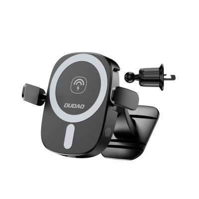 3. Dudao FW11 Autotelefonhalter mit 15-W-Induktionsladegerät für Lüftungsschlitze / Cockpit – Schwarz