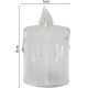 27. Dekorative Kerzen, 3 Stück, transparent, warmweiß, 1 LED