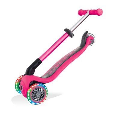 4. Globber Faltbarer 3-Rad-Scooter mit Lichtern Fuchsia Jr 437-110