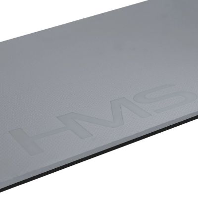 3. HMS MFK03 grau-schwarze Club-Fitnessmatte mit Löchern