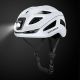 2. Rockbros ZK-077 Fahrradhelm mit integrierter multidirektionaler Beleuchtung, Größe 57–61 cm – Weiß