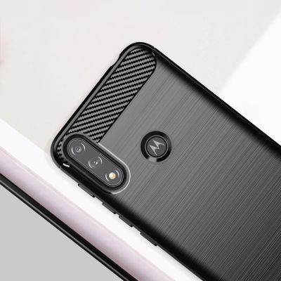 3. Carbon Case Flexible Schutzhülle Motorola Moto E7i Power schwarz