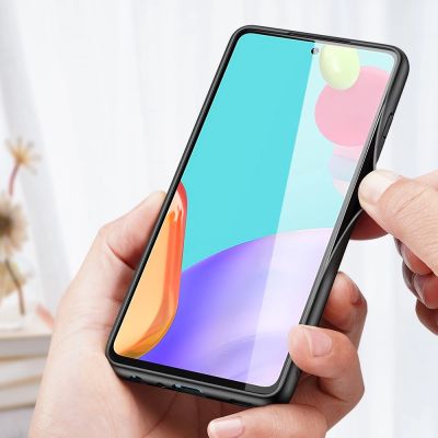 8. Dux Ducis Fino Etuihülle aus Nylonmaterial für Samsung Galaxy A72 4G grau