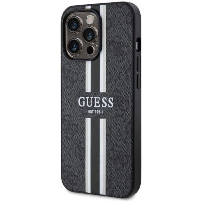 2. Guess GUHMP13LP4RPSK iPhone 13 Pro / 13 6,1" schwarz/schwarzes Hardcase 4G bedruckte Streifen MagSafe
