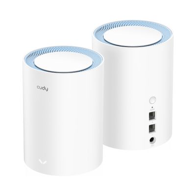 4. Access Point CUDY M1200 (2er-Pack) AC1200 Dualband-WLAN 2x 10/100 Mbit/s Mesh