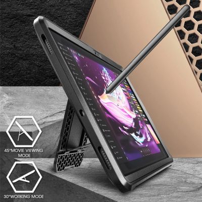 2. Unicorn Beetle Pro Supcase Hülle für Samsung Galaxy Tab S9 11.0 / S9 FE / S10 FE / S10 Lite 10.9 X710 / X716B / X510 / X516B / X520 / X526 / X400 / X406B - Schwarz