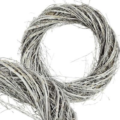 DEKORATIVER KRANZ 40 CM WEISS