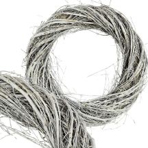 DEKORATIVER KRANZ 40 CM WEISS