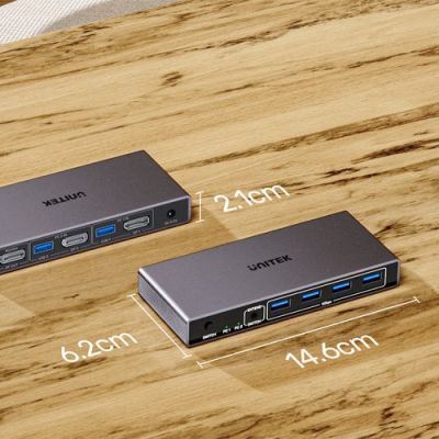 2. Unitek KVM-Switch 8K@60Hz USB 3.0 5Gbps DP