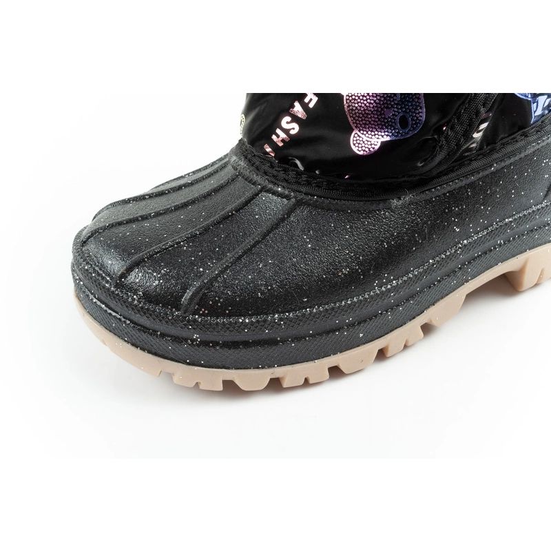 6. Lee Cooper Winterstiefel Kinder isolierte Schneestiefel für Mädchen Schwarz