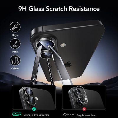 7. ESR Armorite Kameraabdeckung für iPhone 16 / 16 Plus / 17 - Transparent