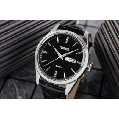 4. Herrenuhr Skmei 9073SIBK-B + Box