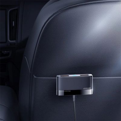 8. Joyroom Auto-Schnellladegerät 5x USB 6.2 A mit Verlängerungskabel schwarz (JR-CL03)