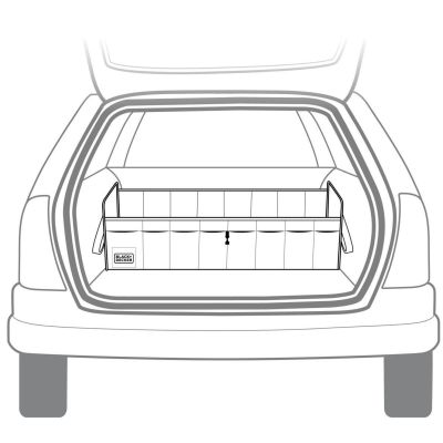26. Aufbewahrungsbox mit 4 Fächern, faltbar, 110 x 30 x 30 cm, Black + Decker