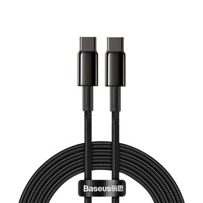Baseus CATWJ-A01 USB-C – USB-C PD QC-Kabel 100 W 5 A 480 Mbit/s 2 m – Schwarz