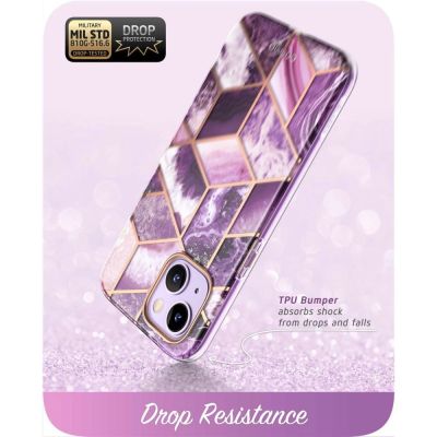 6. Supcase Cosmo Hülle für iPhone 14 Plus – rosa Marmor