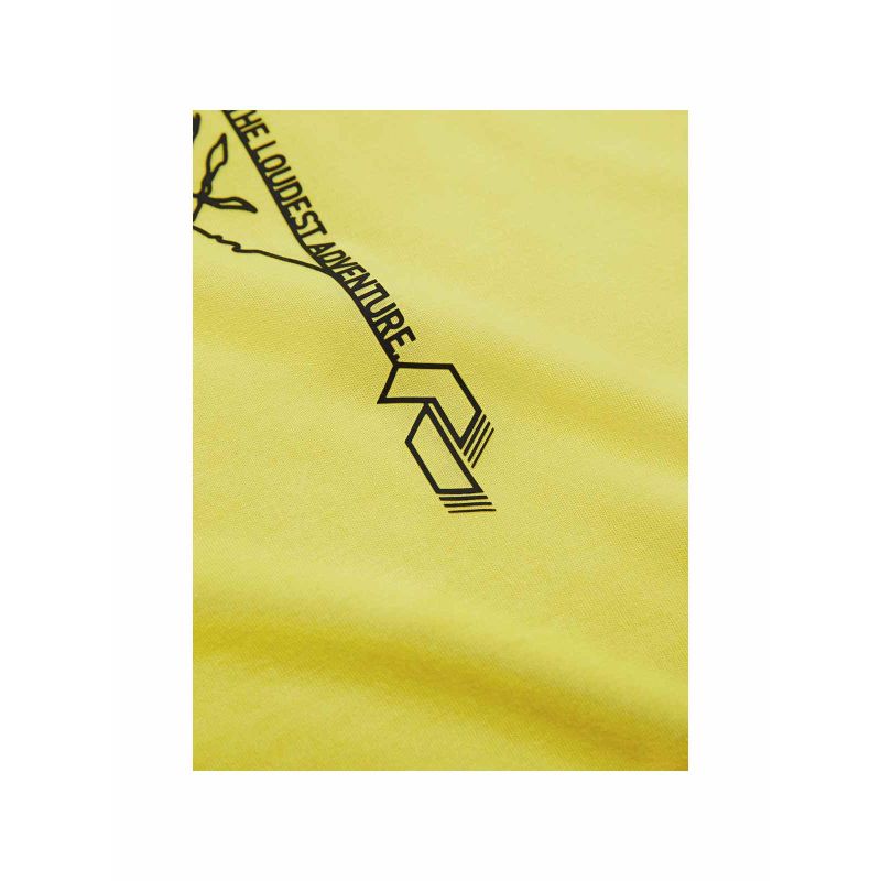 4. PEAK PERFORMANCE M Kurzarm-T-Shirt aus Wollmischung, gelb