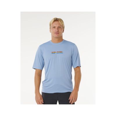 Herren Lycra RIP CURL Icons Of Surflite UPF Kurzarmhemd blau
