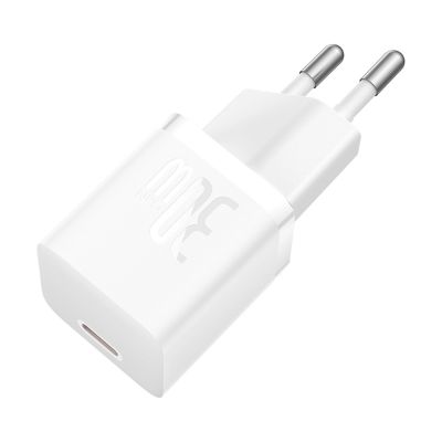 3. Baseus GaN5 30W USB-C Mini-Wandladegerät - Weiß