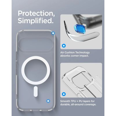 8. Spigen Ultra Hybrid Mag MagSafe Hülle für Google Pixel 11 – Transparent und Weiß