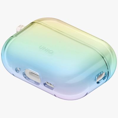 3. Uniq Iridescia Hängehülle für AirPods Pro 3 – Transparent, mehrfarbig