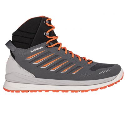 Lowa Axos GTX Mid Gore-Tex Graphit/Flame wasserdichte Herren Trekkingschuhe (310844 7952)
