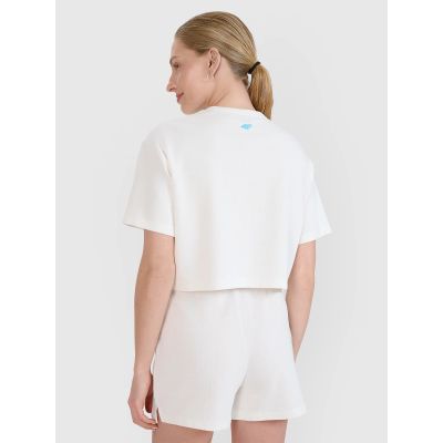 3. Crop-Top-T-Shirt für Damen 4F 4FWSS25TTSHF1977-11S