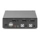 7. Digitus KVM-Switch, 2x1 DP, DP-Ausgang, USB