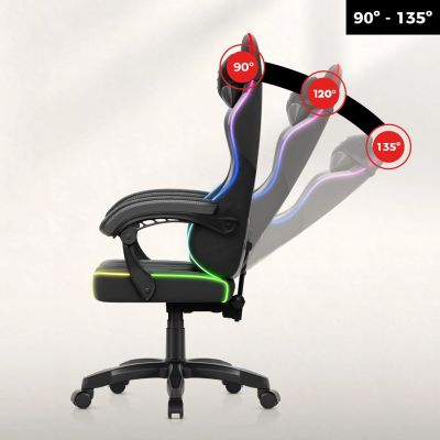 4. Huzaro Force 2.7 RGB Schwarzer Gaming-Stuhl